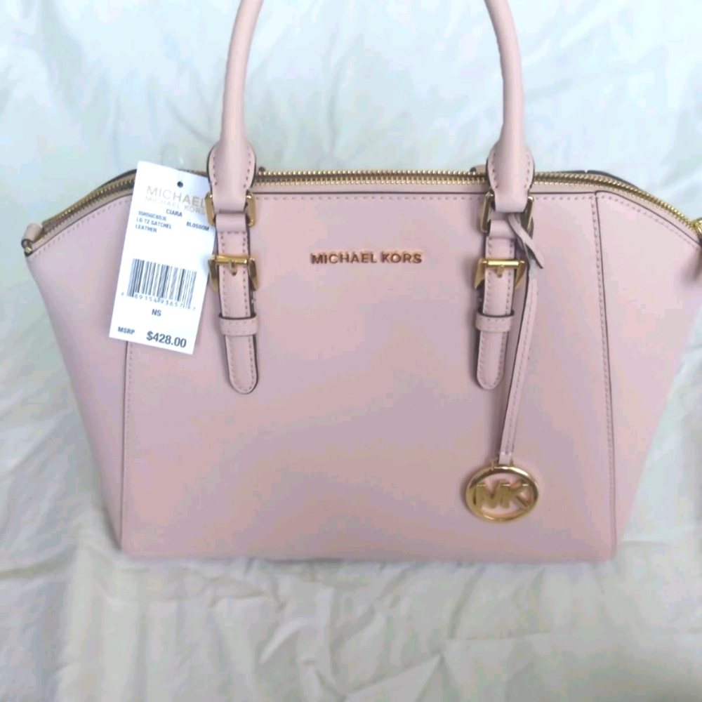 MK Ciara Large Satchel Top Zip Satchel in Blossom